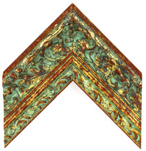 Load image into Gallery viewer, GOLD/RED W/GREEN WASH VINTAGE OPULENT 3 1/2&quot;